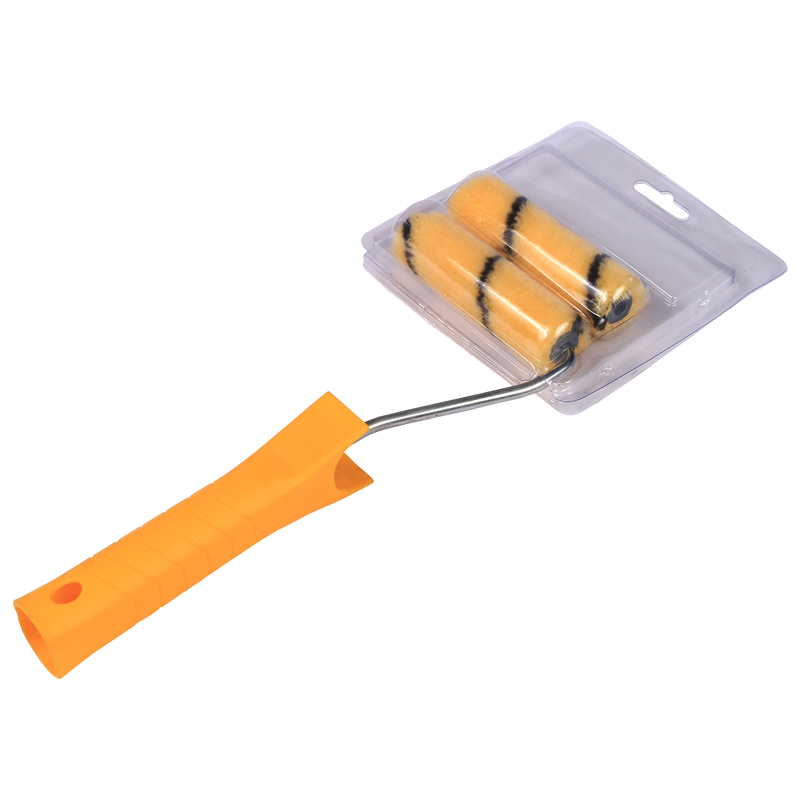 4”Black Stripes On Yellow Polyester Mini Paint Roller