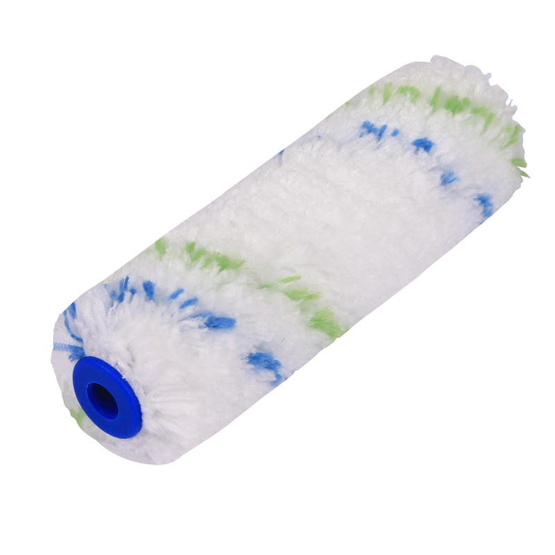 4” Blue And Green Stripes Microfiber Mini Paint Roller