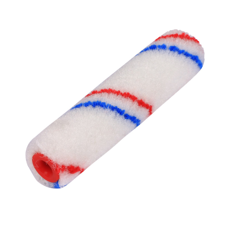 4” Red And Blue Stripes Nylon Mini Paint Roller Cover