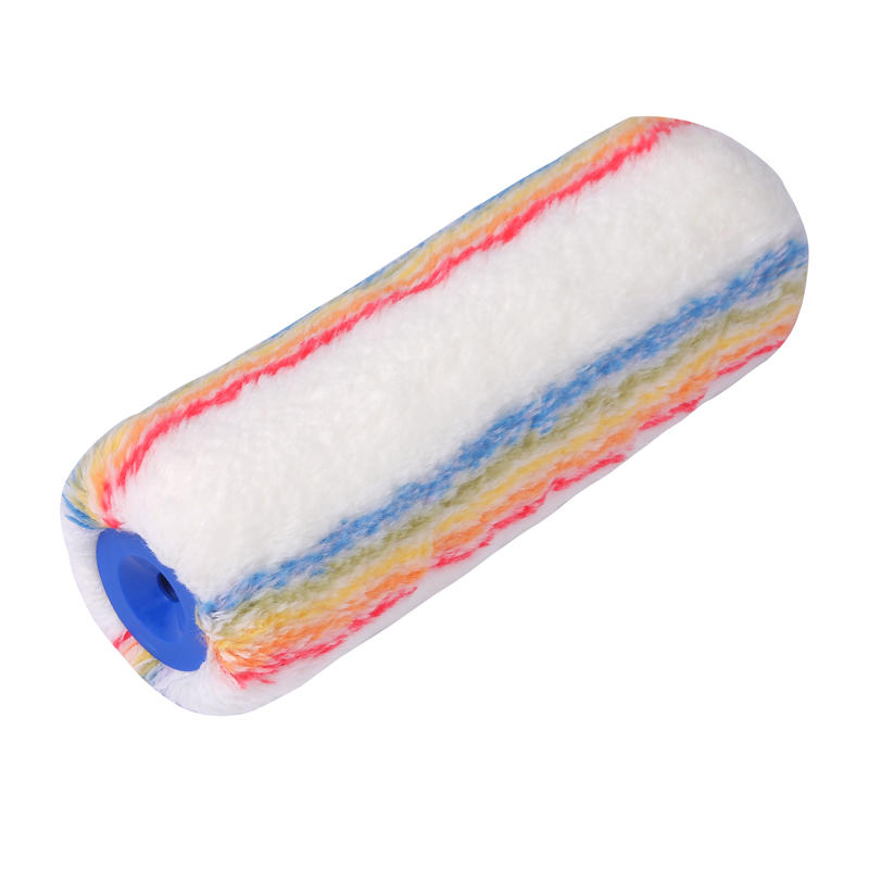 Rainbow Strips Sewn Paint Rollers With Sponge Padded Soft Roller Cover