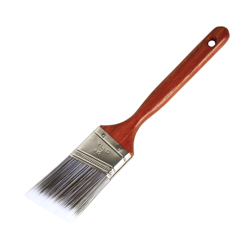 2”Synthetic Filaments Angle Sash Paint Brush With Lacquered Wooden Handle
