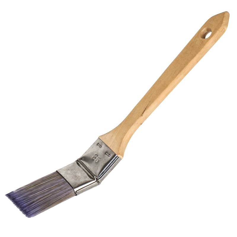 35MM Bent Radiator Paint Brush With Wooden Handle